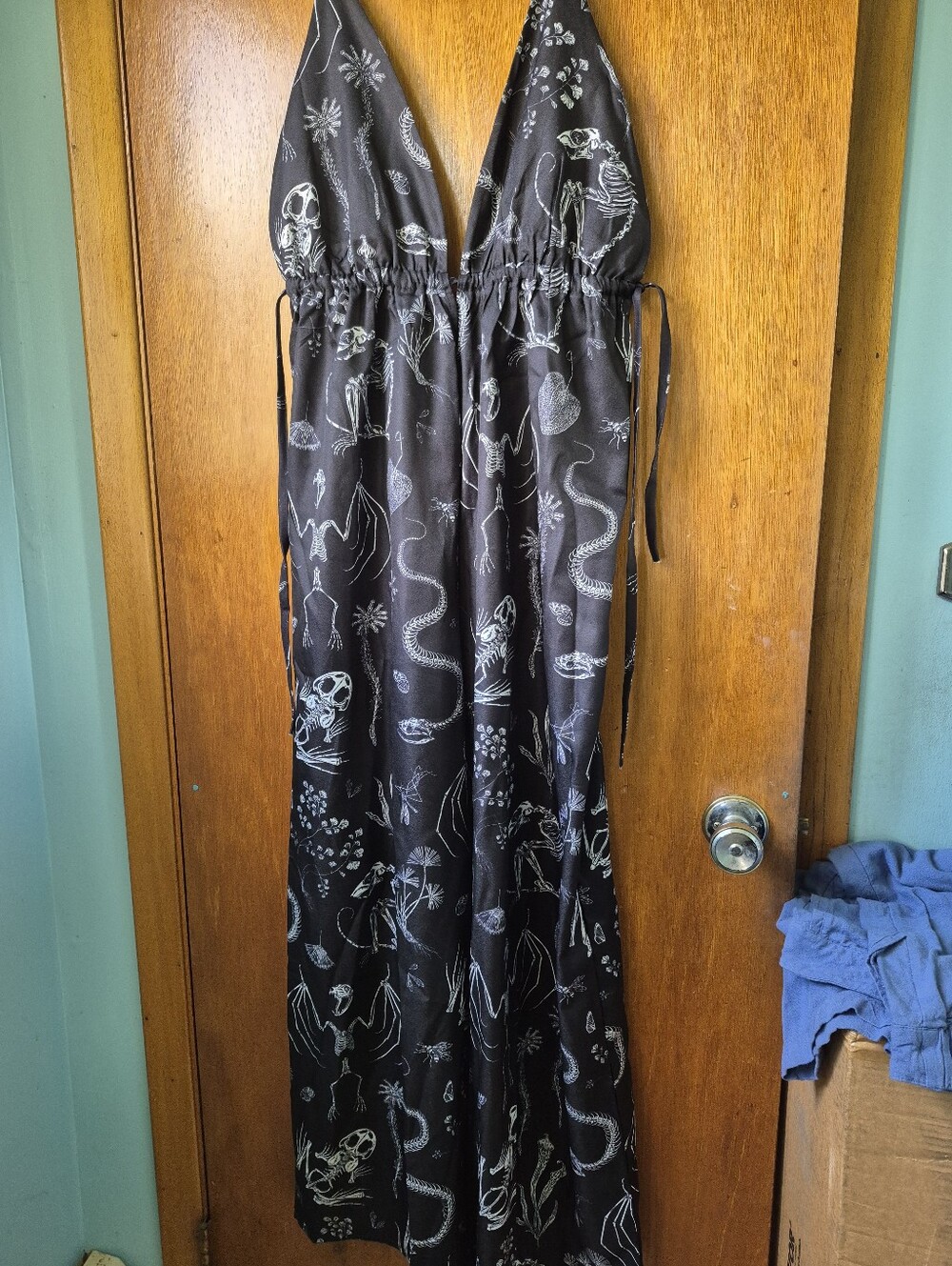 Black Printed Halter Jumpsuit